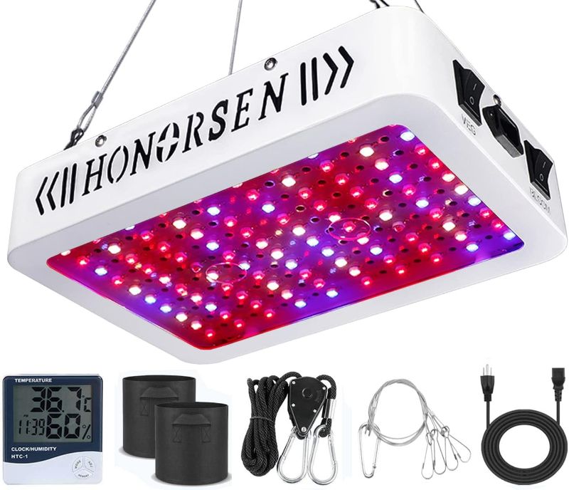 Photo 1 of 1000W LED Grow Light Full Spectrum Double Switch Plant Light for Hydroponic Indoor Plants Veg and Flower (10W LEDs 100Pcs)
