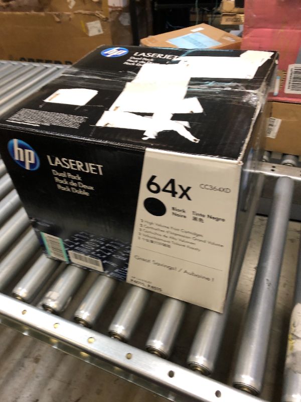 Photo 3 of HP Original 64X Black High-yield Toner Cartridges (2-pack) | Works with LaserJet P4015, P4515 Series | CC364XD 2 Pack