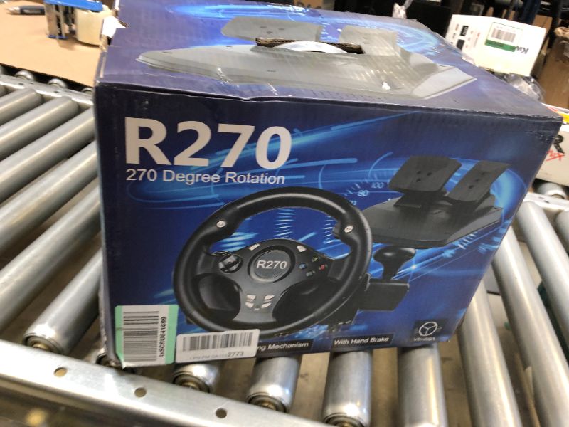Photo 1 of DOYO PC Racing Wheel, XBOX 360 Steering Wheel, 270 Degree Driving Force Sim Gaming Steering Wheel with Responsive Gear and Pedals for Racing Game PC/PS3/PS4/XBOX ONE/XBOX 360/Nintendo Switch/Android