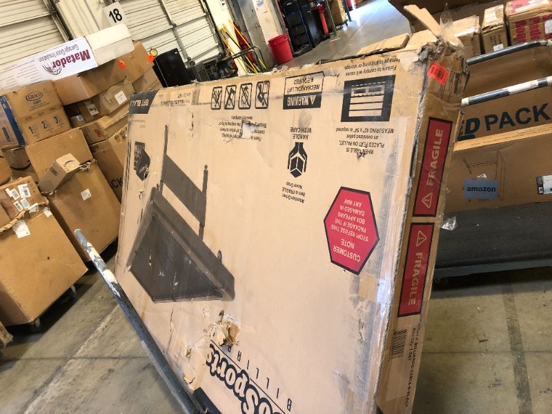 Photo 1 of GoSports 6, 7, or 8 ft Billiards Table - Portable Pool Table - Includes Full Set of Balls, 2 Cue Sticks, Chalk and Felt Brush; Choose Size and Color 8 ft Black