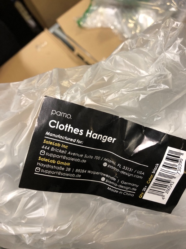 Photo 1 of 20 PCS CLOTHES HANGER (BLACK)