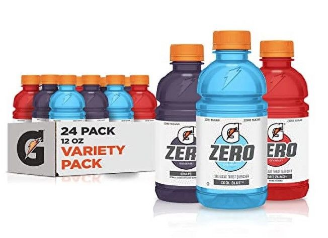 Photo 1 of Gatorade Zero Thirst Quencher, 3 Flavor Variety Pack, New for 2023, 12 Fl Oz Bottles, (24 Pack)
