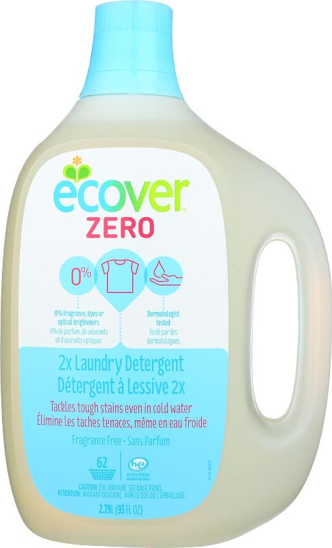 Photo 1 of Ecover Zero Fragrance Free Liquid Laundry Detergent, Dyes Free, Plant Based, 93 Fluid Ounce 