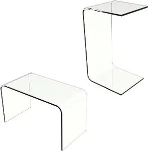 Photo 1 of Lavish Home Acrylic Desk-Multipurpose Modern Furniture for Use as Lap, Coffee, Side or End Table in Living Rooms and Offices