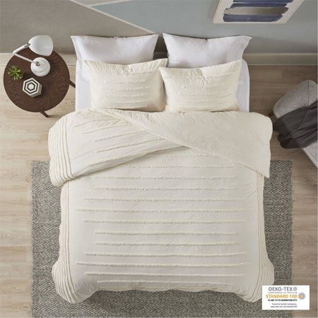 Photo 1 of Camden 3-Piece Ivory King/Cal King Cotton Chenille Comforter Set