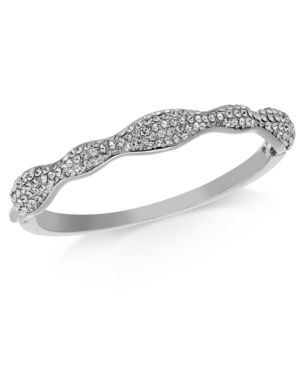 Photo 1 of Charter Club Pave Wavy Bangle Bracelet,