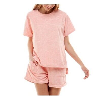 Photo 1 of SIZE XS Soft Terry Cloth T-Shirt and short set PINK