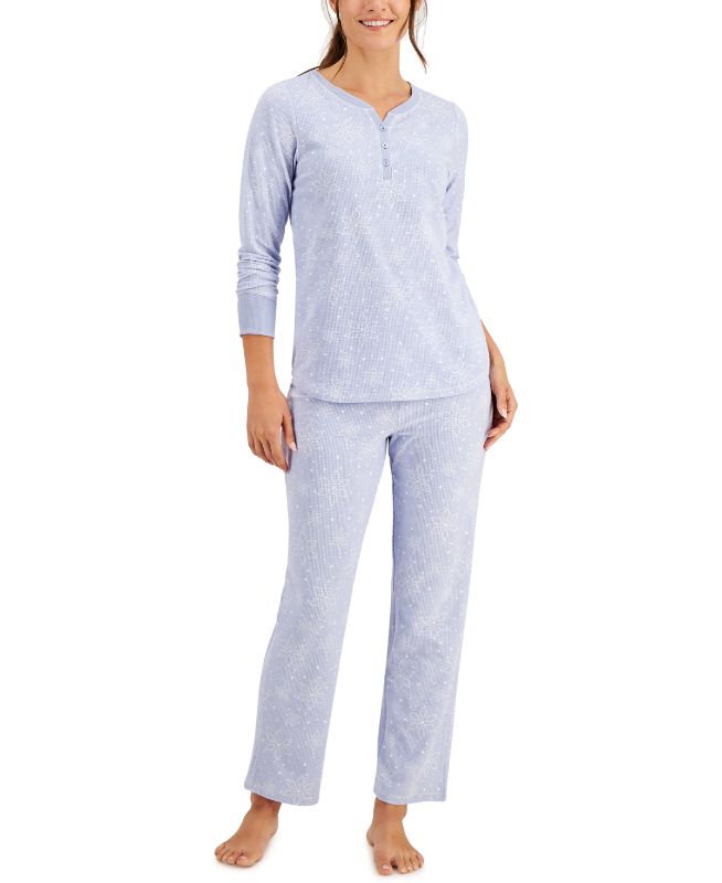 Photo 1 of SIZE XL Charter Club Thermal Fleece Printed Pajama Set,