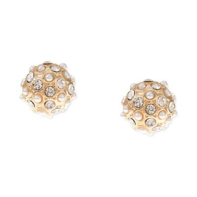 Photo 1 of Charter Club Gold-Tone Pave Fireball Stud Earrings,