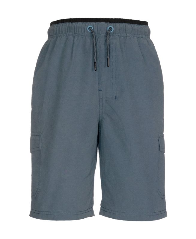 Photo 1 of SIZE M Univibe Big Boys Stonedale Peached Cotton Nylon Pull-on Cargo Shorts - Dust Blue