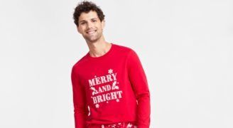 Photo 1 of SIZE L Matching Family Pajamas Men's Mix It Merry & Bright Pajama Top