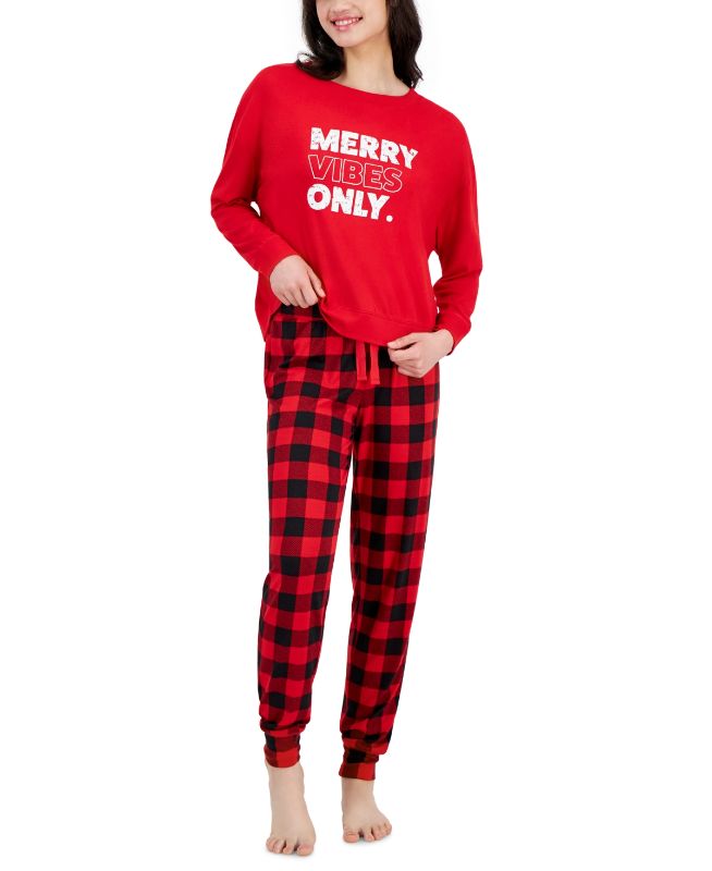 Photo 1 of PLUS SIZE XXL Jenni Women's 2-Pc. Long-Sleeve Packaged Pajamas Set,