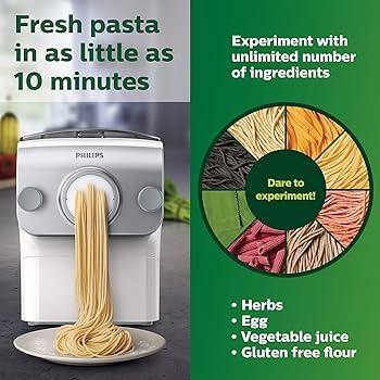 Photo 1 of Philips Pasta And Noodle Maker Plus     
Fully Automatic: Just add ingredients, it does the rest. 
Customize healthy ingredients to your taste.
Experiment Gourmet pasta dishes for your family and guests
Prepare healthy and colorful pasta kids will love
Tr