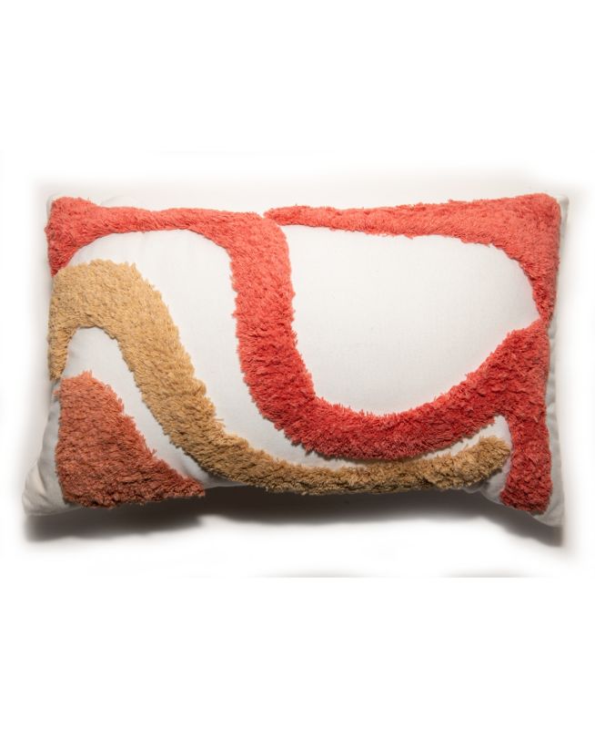 Photo 1 of Jill Zarin Abstract Shag Decorative Pillow 20¨ X 12¨ Orange