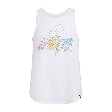 Photo 1 of Adidas Girls' Curved Hem Tank Top Size L