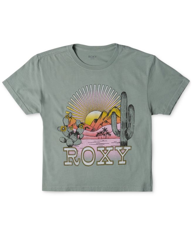 Photo 1 of Size 16 Roxy Big Girls Desert Playa Boyfriend-Cut Cotton Graphic T-Shirt