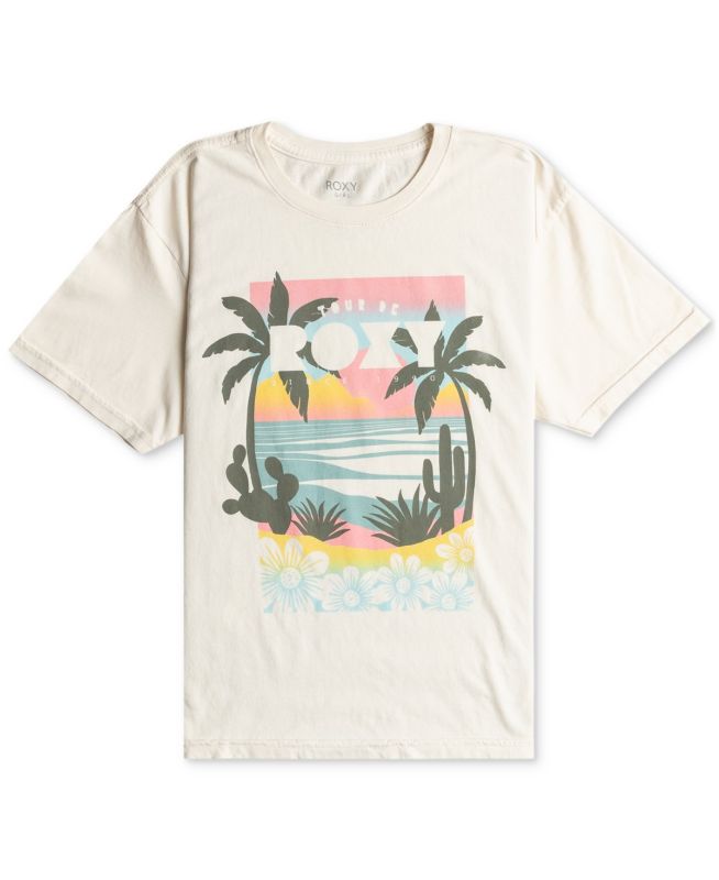 Photo 1 of Size 16 Roxy Big Girls Tour De Roxy Boyfriend-Cut Cotton Graphic T-Shirt