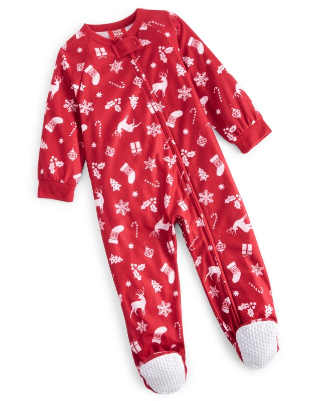 Photo 1 of 12 month Matching Family Pajamas Baby Merry One-Piece Footed Pajamas