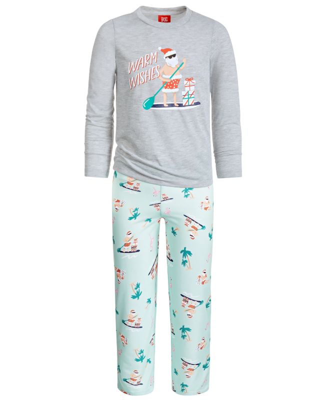 Photo 1 of Size 4-5 Matching Kid's Tropical Santa Mix It Family Pajama Set,