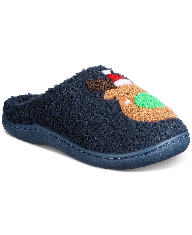 Photo 1 of Size 11-12 Family Pajamas Little Kid's Reindeer Closed-Toe Slippers,
