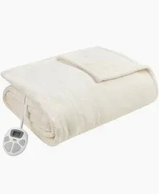 Photo 1 of FULL SIZE Premier Comfort Luxury Plush Heated Blanket, Beige