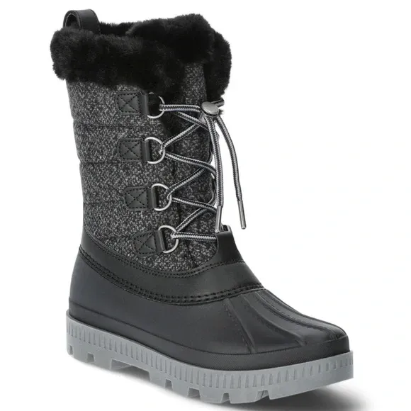 Photo 1 of Size 7 Ozark Trails Women's Tall Lace Up Women's Black and Gray Winter Boots