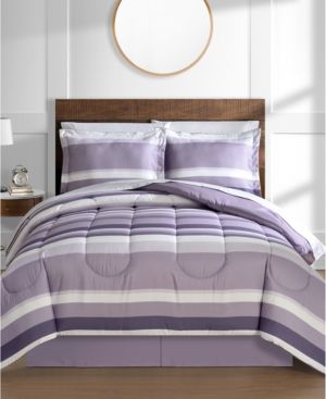 Photo 1 of Austin Stripe/Solid Reversible 8 Pc. Comforter Set Queen Size
