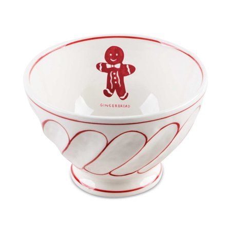 Photo 1 of 3pcs Molly Hatch Bowls - White & Red Snowflake Cereal Bowl (2pc snowflake and 1 Pc gingerbread man