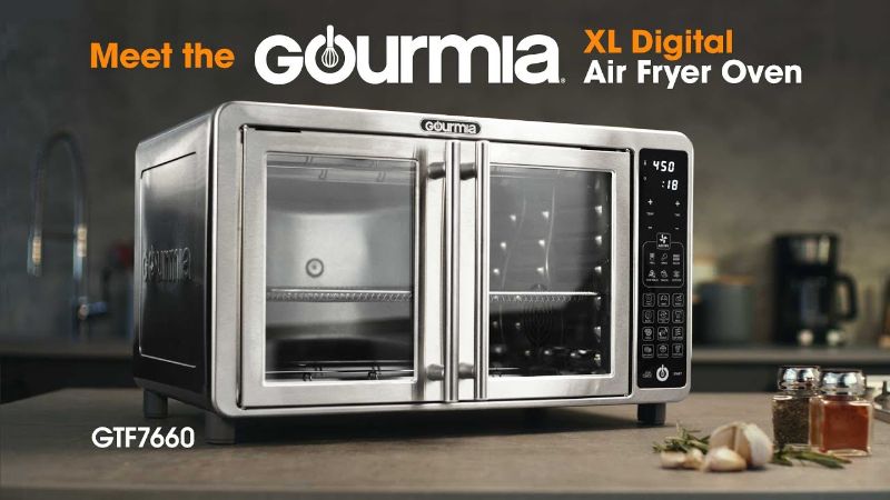 Photo 1 of Cook quickly and easily with the Gourmia XL Digital Countertop Oven with Air Fry, a 16-in-1 oven with a high-speed convection mode and an integrated temperature probe.
16 One-Touch Cooking Presets for Fast and Consistent Results
Patented FryForce 360° Tec