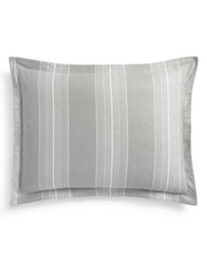 Photo 1 of Martha Stewart Collection Modern Stripe Flannel Standard Sham Gray 20 X 28