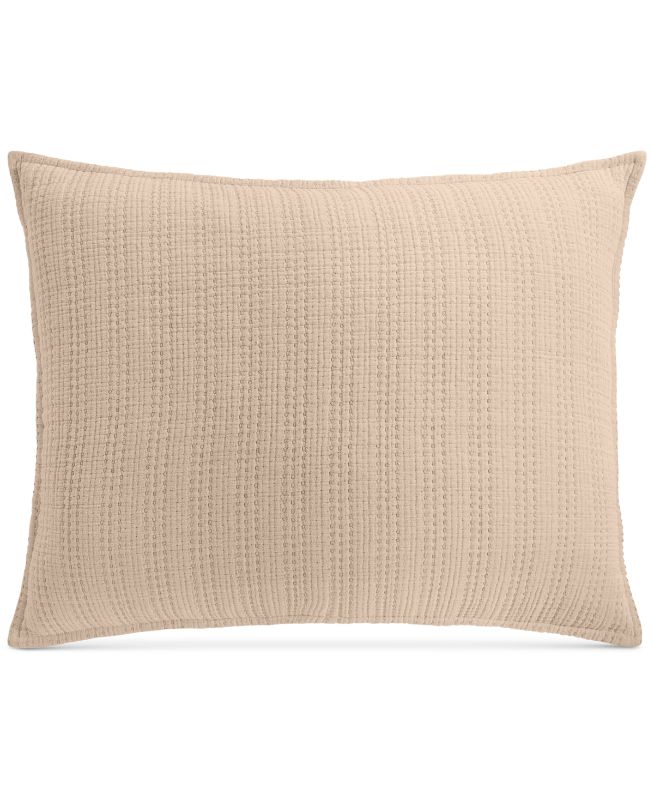 Photo 1 of Oake Contrast Stitch Sham King Beige 20? X 36?