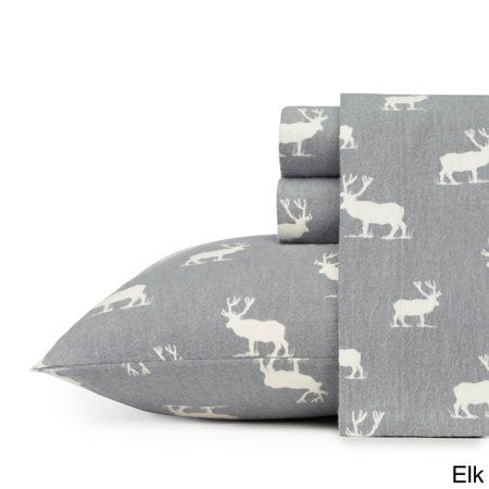 Photo 1 of Eddie Bauer Elk Grove Flannel 4-Piece Sheet Set - Queen Size