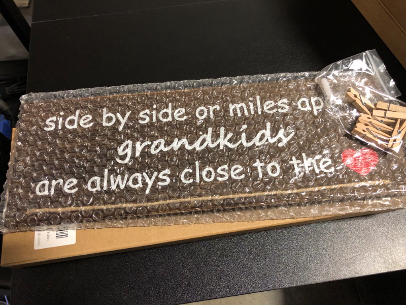 Photo 1 of 16" X 6" WOOD GIFT FROM GRANDKIDS TO GRANDPARENTS