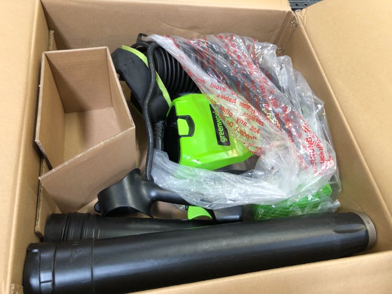 Photo 2 of Greenworks 80V (180 MPH / 610 CFM / 75+ Compatible Tools) Cordless Brushless Backpack Blower, Tool Only
