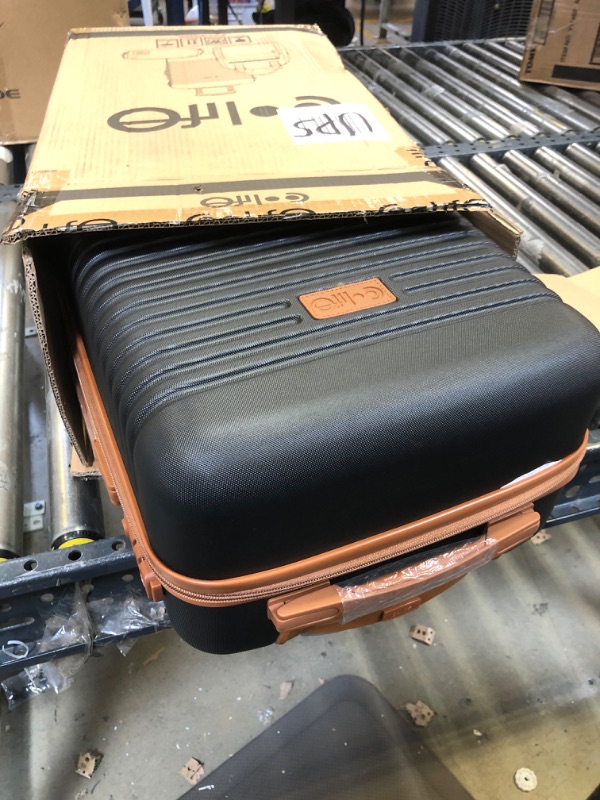 Photo 1 of Coolife Suitcase On Travel Luggage TSA Lock Spinner Wheels Hardshell Lightweight Luggage Set(Black, 3 piece set (BP/TB/20