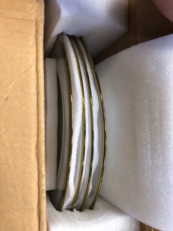 Photo 1 of clear plates - with gold rim - set of 4 