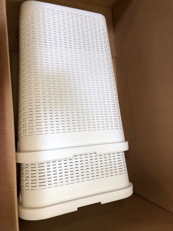 Photo 1 of White Laundry Baskets 2 Pack