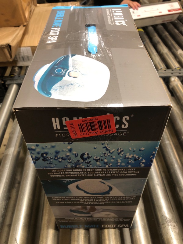 Photo 3 of HoMedics Bubble Mate Foot Spa, Toe Touch Controlled Foot Bath with Invigorating Bubbles and Splash Proof, Raised Massage nodes and Removable Pumice Stone