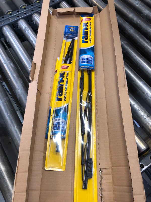 Photo 2 of Rain-X 820145 WeatherBeater All-Season OEM Quality Conventional Windshield Wiper Blade - 26" and 18" (Combo Pack) 26" and 18" Combo