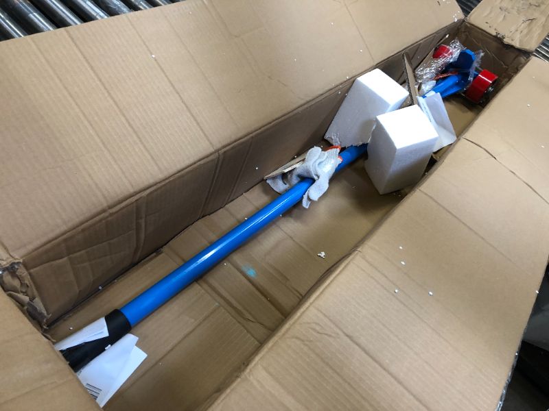 View 2 of VEVOR Prylever Bar, 60-Inch Handle, 8818 lbs Weight Capacity, Pry Lever Bar Heavy Duty with 4’’ Wheels and Enlarged Welding Surface Prylever, Blue Upgraded 4T 5FT