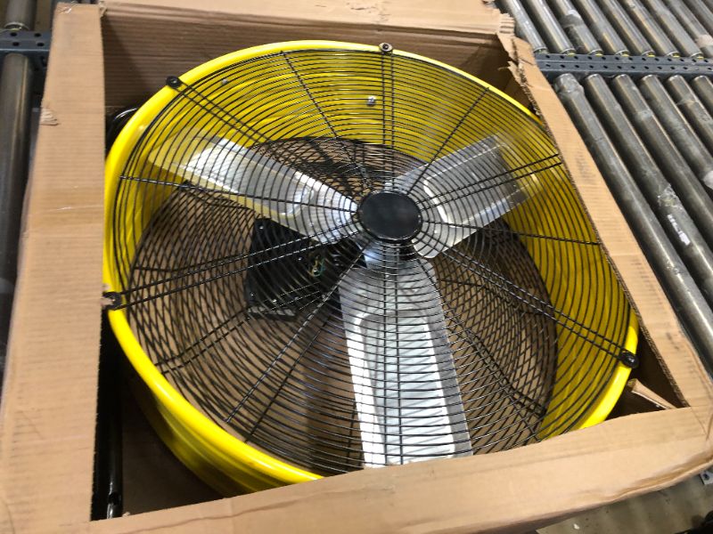 Photo 2 of WARMLREC Industrial Fan 24 Inch Heavy Duty Drum 3 Speed 8100 CFM Air Circulation High Velocity Fan For Warehouse, Workshop, Factory, Commercial, Residential and Greenhouse Yellow