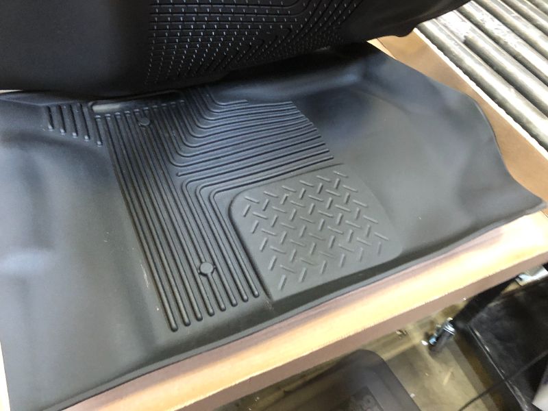 Photo 1 of Husky Liners X-act Contour Series | Front Floor Liners - Black | 53111 | Fits 2015-2020 Cadillac Escalade/ESV/Suburban/Tahoe/GMC Yukon/XL, 2014-2019 Silverado/Sierra 1500 Crew/Double Cab 2 Pcs Crew/Double Cab X-act Contour Front Floor Mats Black