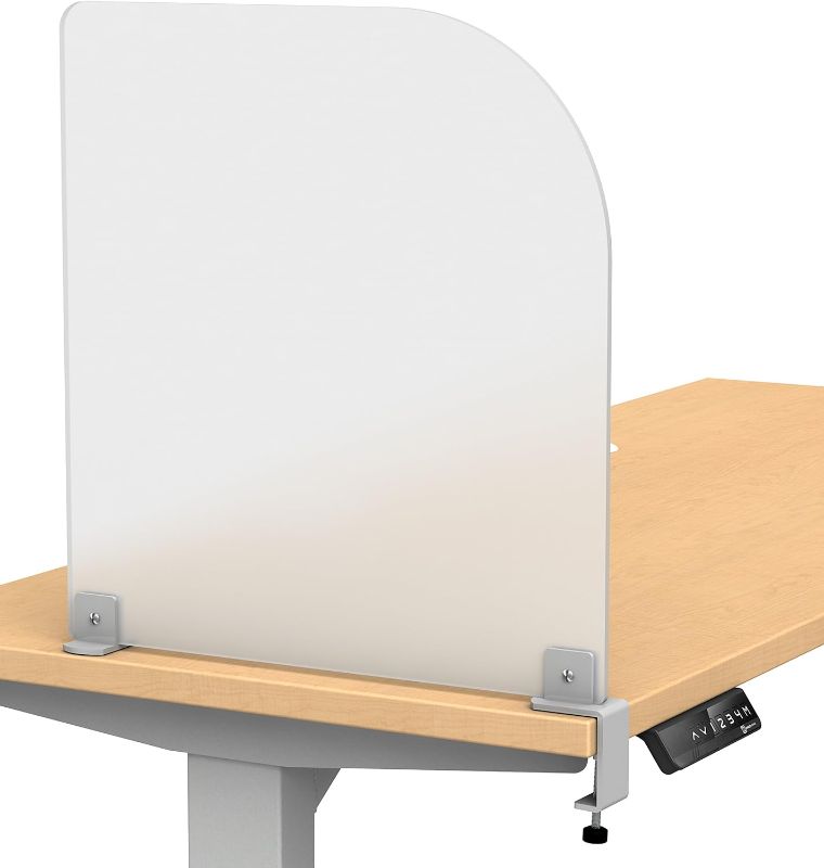 Photo 1 of VaRoom - Desk Divider and Desk Dividers for Students. Desk Privacy Panel and Privacy Shields for Student Desks. Privacy Divider. Frosted Acrylic Clamp-on Desk Partition - 17” W x 18”H Divider
