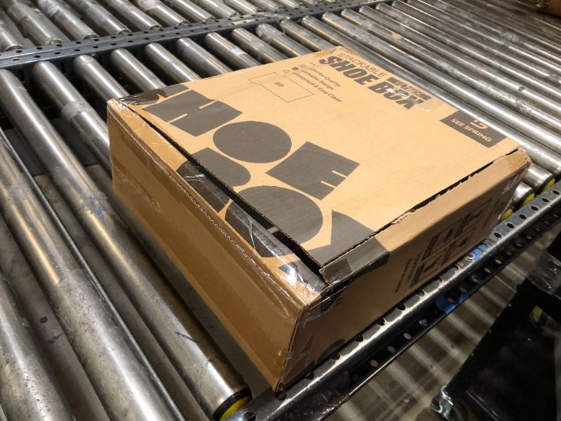 Photo 1 of SEE SPRING 12 Pack Shoe Storage Box, Clear Plastic Stackable Shoe Organizer for Closet, Space Saving Shoe Rack Sneaker Container Bin Holder, Clear, New Version Large Clear