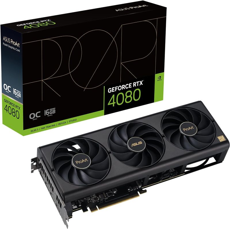 Photo 1 of -UNABLE TO TEST- ASUS ProArt GeForce RTX™ 4080 Super OC Edition Graphics Card (PCIe 4.0, 16GB GDDR6X, DLSS 3, HDMI 2.1a, DisplayPort 1.4a)
