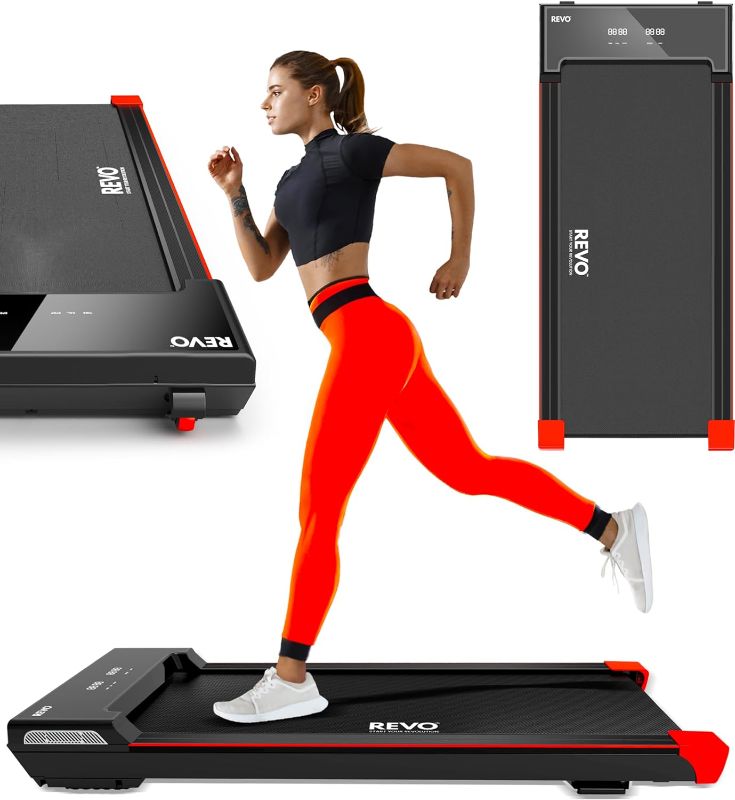 Photo 1 of REVO Walking Pad Treadmill for Home with Remote | Portable Under Desk Treadmills with 0.5-4mph Speed Range 