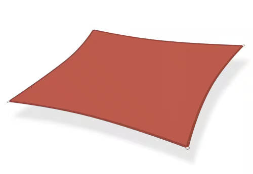 Photo 1 of 12 ft. x 16 ft. 185 GSM Rust Red Rectangle UV Block Sun Shade Sail for Yard and Swimming Pool
