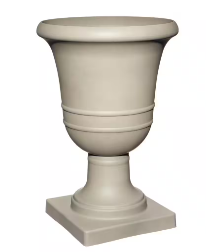 Photo 1 of 16 in. Norwich Antique Zinc Resin Urn Planter 4 PACK 
