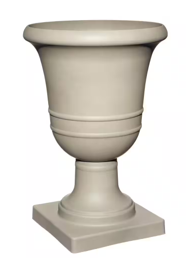 Photo 1 of 16 in. Norwich Antique Zinc Resin Urn Planter 4 PACK 
