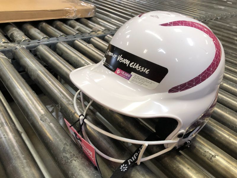 Photo 2 of RIP-IT | Vision Classic Softball Batting Helmet 2.0 | Pinstripe | Lightweight Women's Sport Equipment Medium/Large Pink Ombre